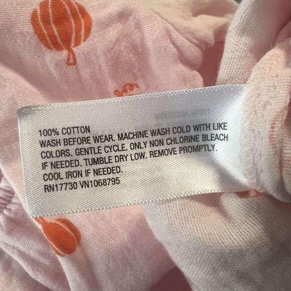 Cat And Jack Light Pink One Piece w pumpkin pattern, size 6-9M NWT - Picture 7 of 8